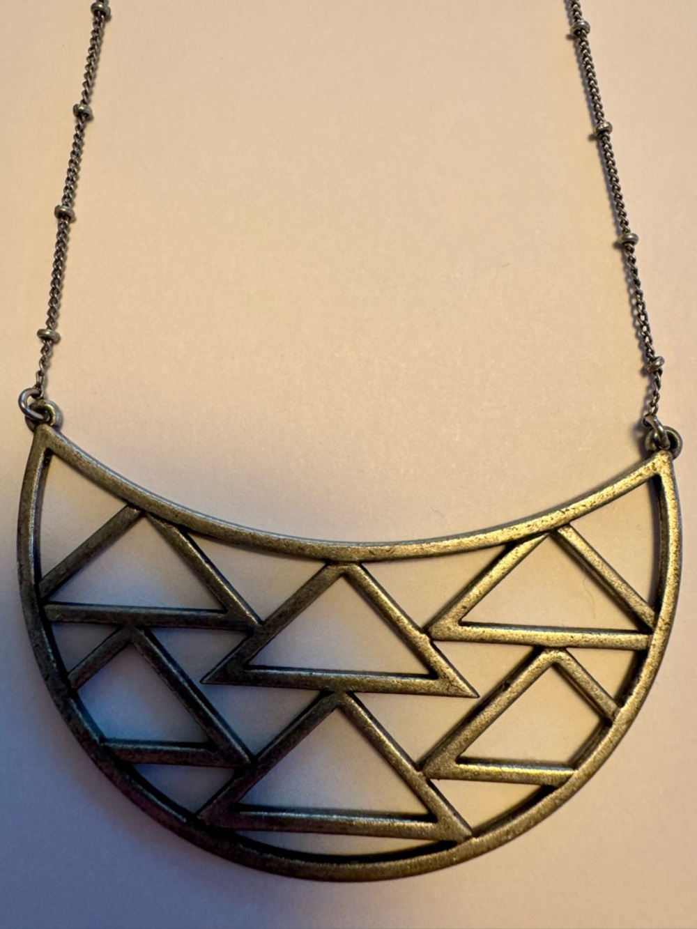 AEO American Eagle Outfitters Geometric Half Moon Bib Necklace | Vintage